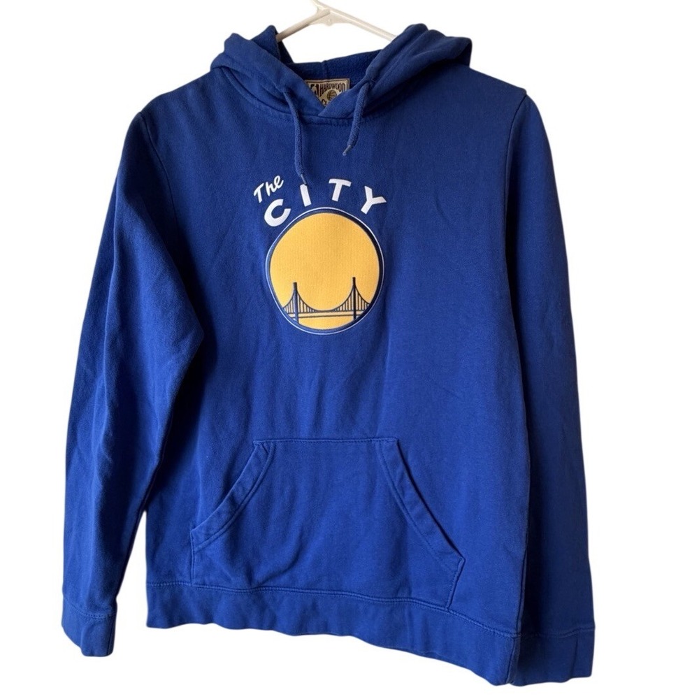 Men's Golden State Warriors The City 1962-71 Twill Based Tek Patch Sweatshirt S - Picture 1 of 4